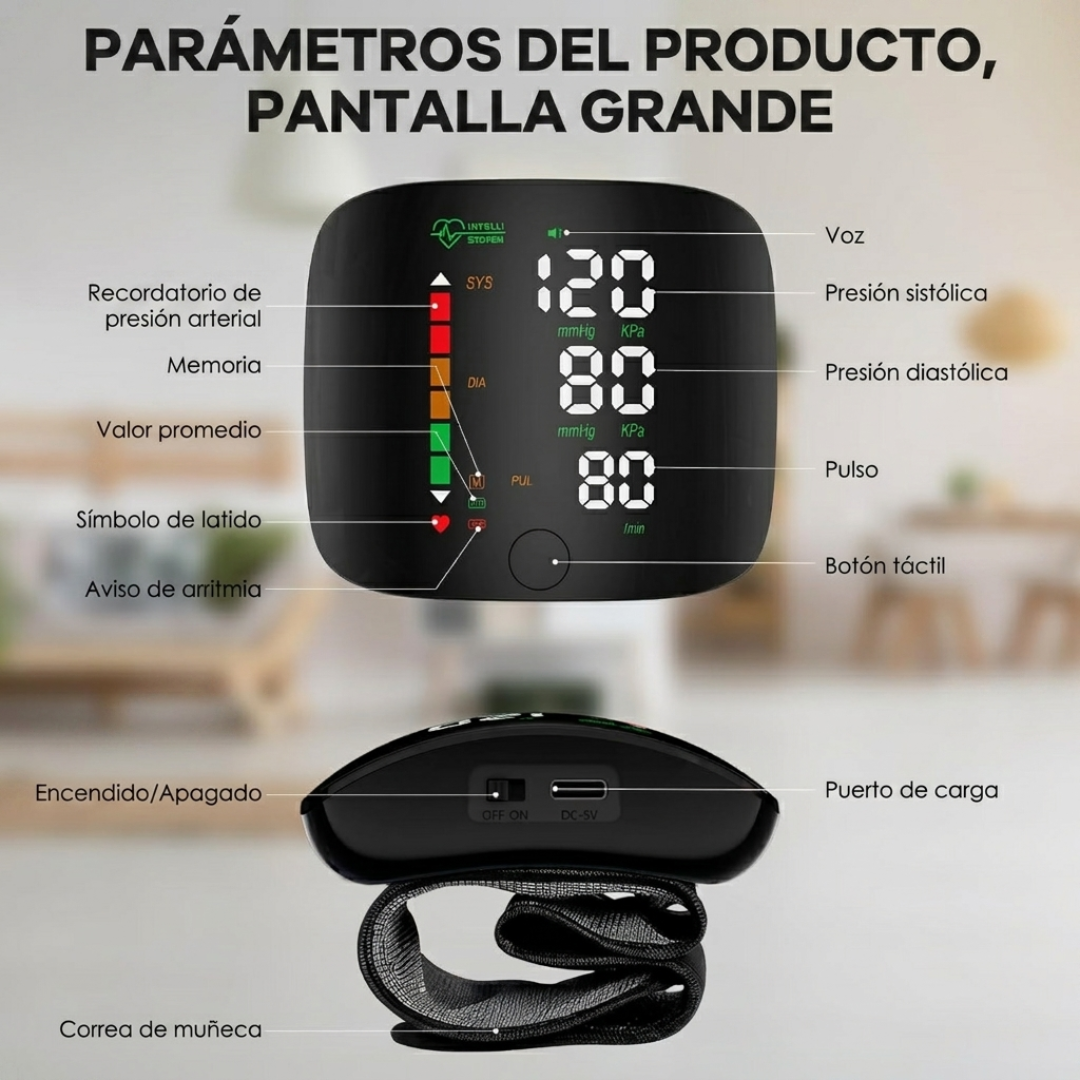 Monitor de presión arterial de muñeca