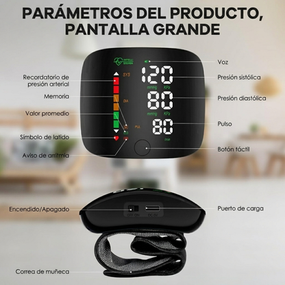 Monitor de presión arterial de muñeca