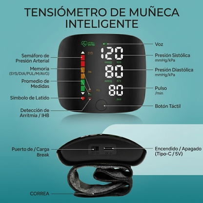 Monitor de presión arterial de muñeca
